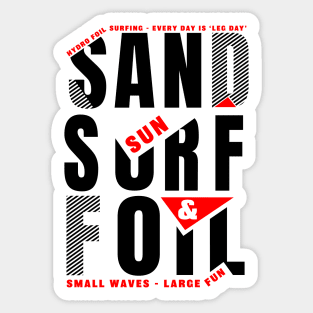 Sand, Sun, Surf and Foil Sticker